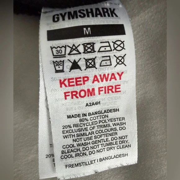 Gymshark EUC Black Tapered Joggers Athletic Fleece Sweatpants Menβs M Gym Fit - Picture 14 of 16